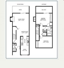 2 Bed, 1.5 Bath Townhome TH1 E-052 floor plan